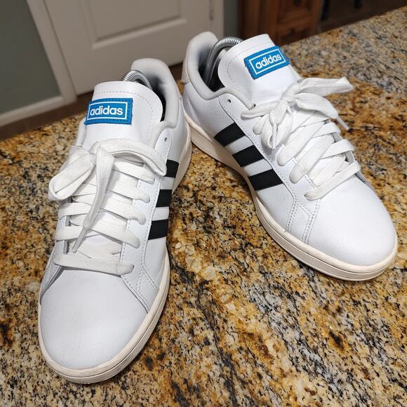 Adidas Grand Court Tennis Shoes / White Black Sneakers GY3620 Men\'s Sz 8 main image 10